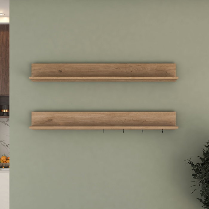 Hanah Home AE107 - 4683 Estantería de Pared Nogal 120 cm
